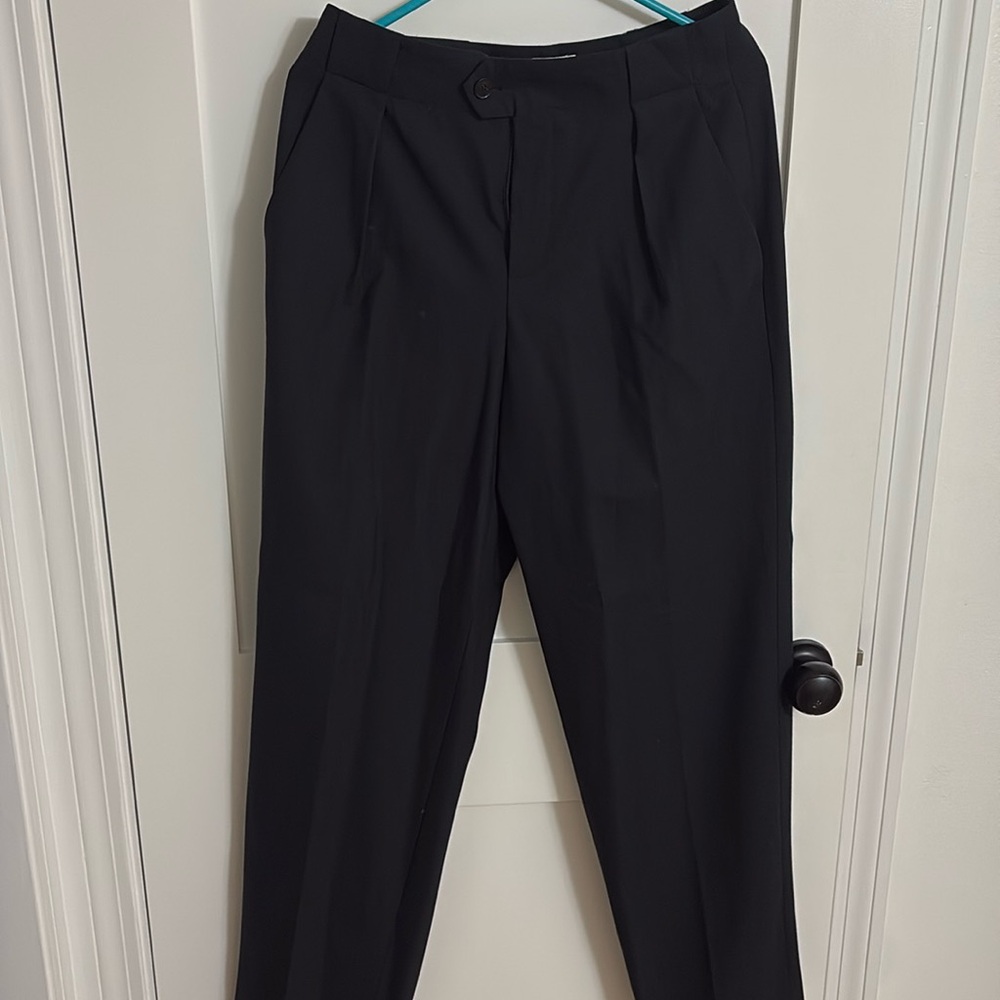 Closed polyester wool blend pants